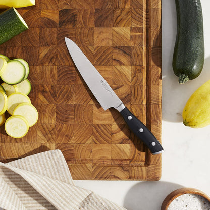 Forged Accent Razor-Sharp 5-inch Serrated Utility Knife, Tomato Knife, White Handle, German Engineered Informed by 100+ Years of Mastery