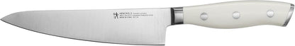 Forged Accent Razor-Sharp 5-inch Serrated Utility Knife, Tomato Knife, White Handle, German Engineered Informed by 100+ Years of Mastery