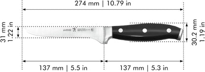 Forged Accent Razor-Sharp 5-inch Serrated Utility Knife, Tomato Knife, White Handle, German Engineered Informed by 100+ Years of Mastery