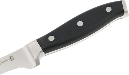 Forged Accent Razor-Sharp 5-inch Serrated Utility Knife, Tomato Knife, White Handle, German Engineered Informed by 100+ Years of Mastery