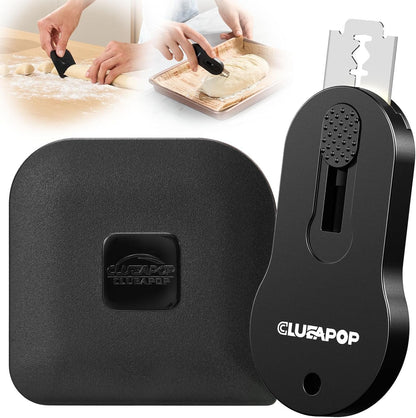 Bread Lame Sourdough Scoring Tool with Extractable & Magnetic, Bread Scoring Tool with 5 Retractable Razor Blades & Pan Scraper, Push-Pull Safety Design, Sourdough Scorer Tool for Dough Baking