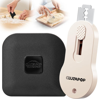 Bread Lame Sourdough Scoring Tool with Extractable & Magnetic, Bread Scoring Tool with 5 Retractable Razor Blades & Pan Scraper, Push-Pull Safety Design, Sourdough Scorer Tool for Dough Baking