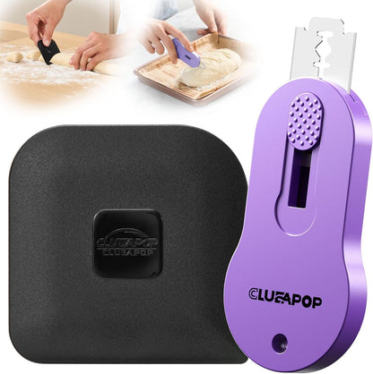 Bread Lame Sourdough Scoring Tool with Extractable & Magnetic, Bread Scoring Tool with 5 Retractable Razor Blades & Pan Scraper, Push-Pull Safety Design, Sourdough Scorer Tool for Dough Baking