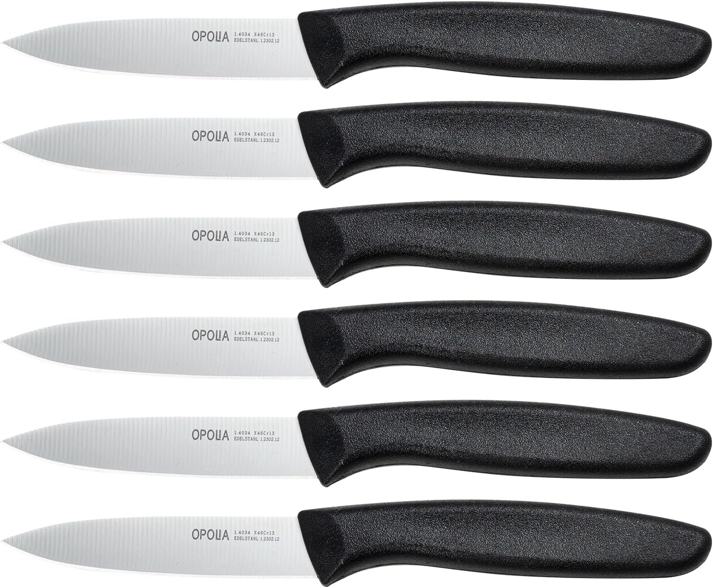 Paring Knife Set of 6,Stainless Stee,Straight Edge,PP Handle,Color | Fruit Knife,Paring Knives,Kitchen Knife,Small Knife Set for Cutting Fruits and Vegetables,8 cm,Ultra Sharp,Dishwasher Safe