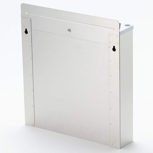 Endo Shoji AHU671 Color Knife Rack with Plastic Board, Large, AB Type, White, Main Unit 18-8, Lid, ABS Resin, Made in Japan