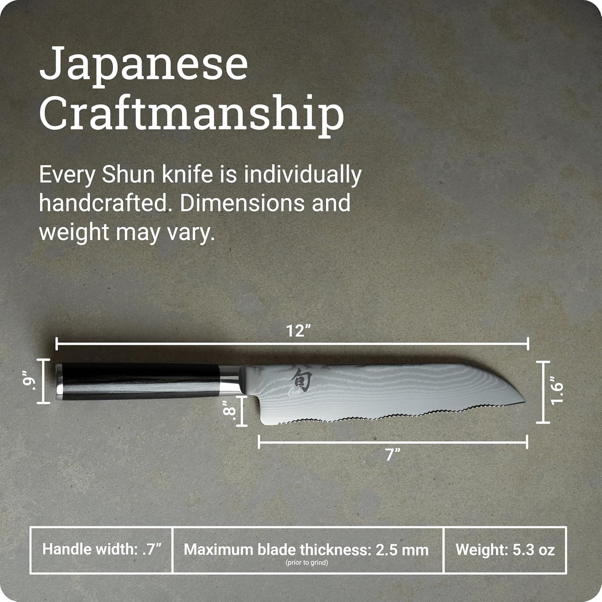 Classic 7" Master Serrated Utility Knife, VG-MAX, Pakkawood | Handcrafted Japanese Knife, Precision and Sharpness, VG-MAX Core, Damascus Stainless Steel Cladding, Pakkawood Handle