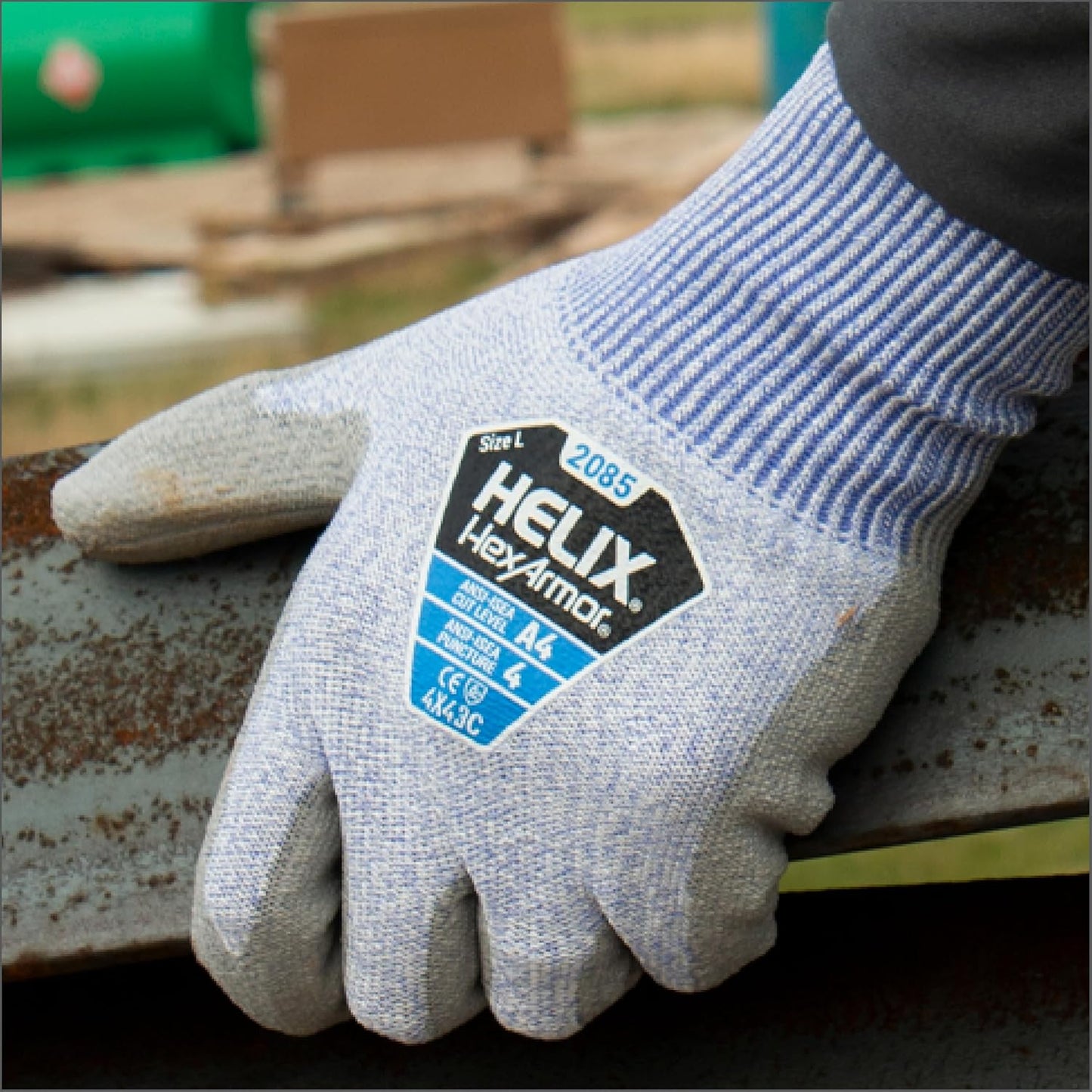 Safety Gloves | 360-Degree Cut-Resistant Work Gloves | Powerful Grip | Silicone-Free | Helix 2085