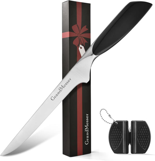 Boning & Fillet Knife, 6" Deboning Knife, Fish Knives for Meat Poultry Cutting, Unique Ergonomic Handle Design.