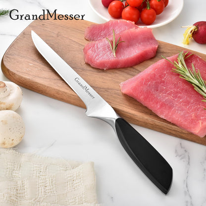 Boning & Fillet Knife, 6" Deboning Knife, Fish Knives for Meat Poultry Cutting, Unique Ergonomic Handle Design.