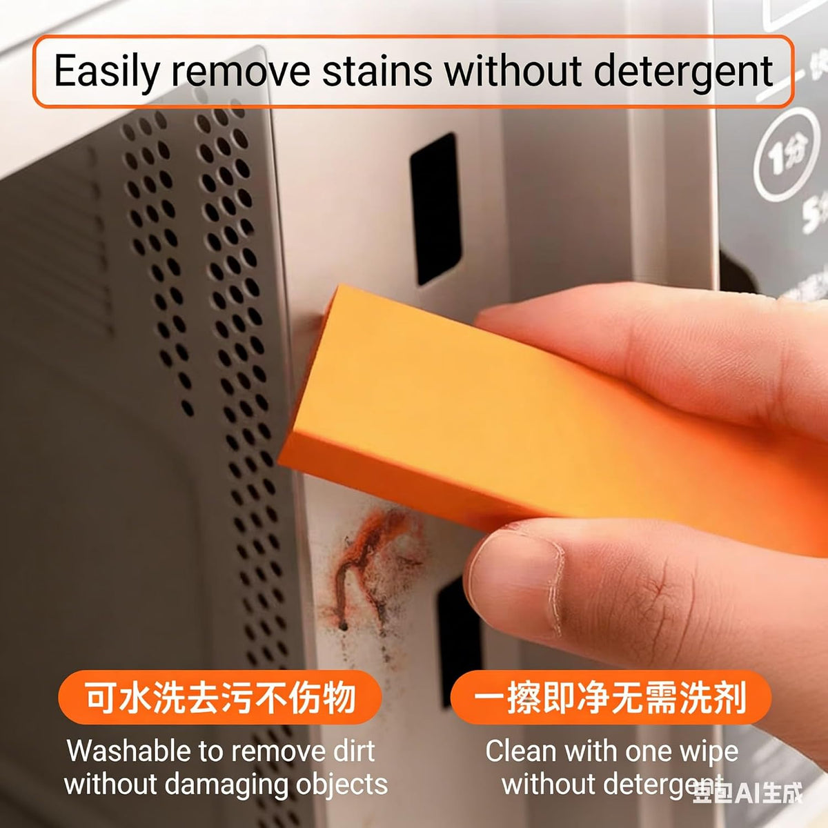 4pcs Stainless Steel Cleaning Eraser Set - Effective Limescale, Rust, and Stain Remover for Home and Kitchen(Blue)