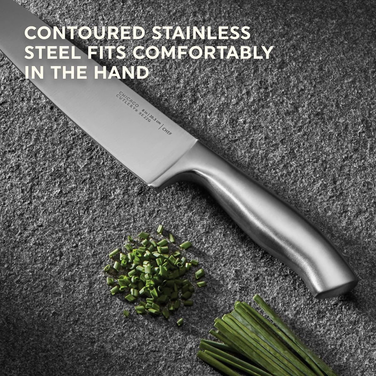 Insignia (13-PC) Kitchen Knife Block Set With Wooden Block, Contoured Handles and Sharp Stainless Steel Professional Chef Knife Set & Scissors