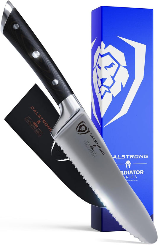 Ultimate Sandwich Knife - 6 inch Utility Knife - Gladiator Series Elite - Spreader - Forged German High-Carbon Steel - Sheath Included - Ham, Cheese, Bread Knife Gift- NSF Certified