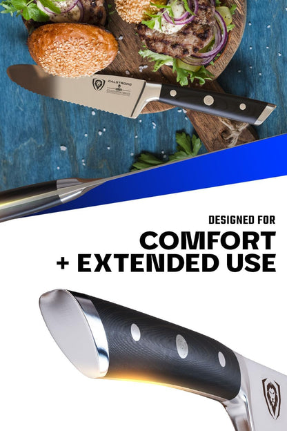 Ultimate Sandwich Knife - 6 inch Utility Knife - Gladiator Series Elite - Spreader - Forged German High-Carbon Steel - Sheath Included - Ham, Cheese, Bread Knife Gift- NSF Certified