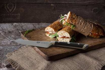 Ultimate Sandwich Knife - 6 inch Utility Knife - Gladiator Series Elite - Spreader - Forged German High-Carbon Steel - Sheath Included - Ham, Cheese, Bread Knife Gift- NSF Certified