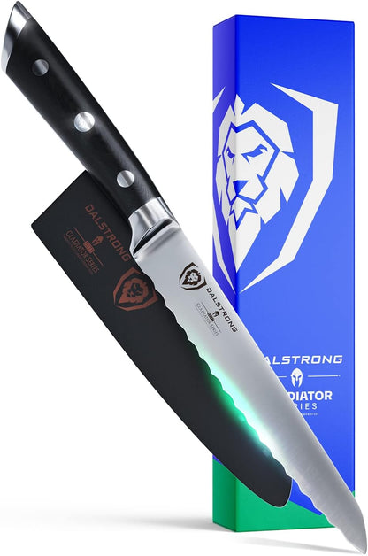 Ultimate Sandwich Knife - 6 inch Utility Knife - Gladiator Series Elite - Spreader - Forged German High-Carbon Steel - Sheath Included - Ham, Cheese, Bread Knife Gift- NSF Certified