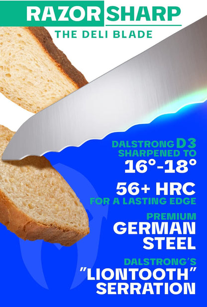 Ultimate Sandwich Knife - 6 inch Utility Knife - Gladiator Series Elite - Spreader - Forged German High-Carbon Steel - Sheath Included - Ham, Cheese, Bread Knife Gift- NSF Certified