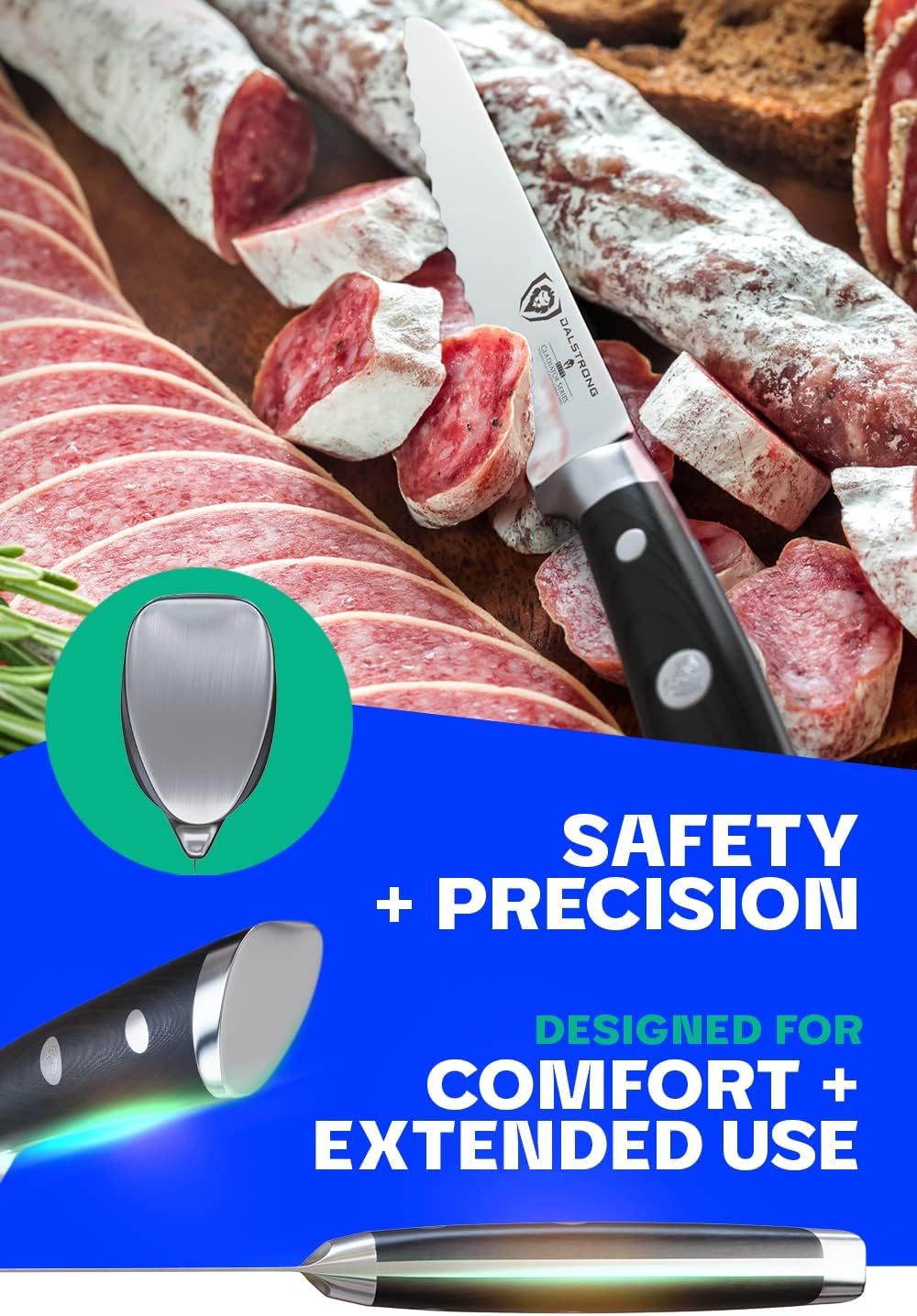 Ultimate Sandwich Knife - 6 inch Utility Knife - Gladiator Series Elite - Spreader - Forged German High-Carbon Steel - Sheath Included - Ham, Cheese, Bread Knife Gift- NSF Certified