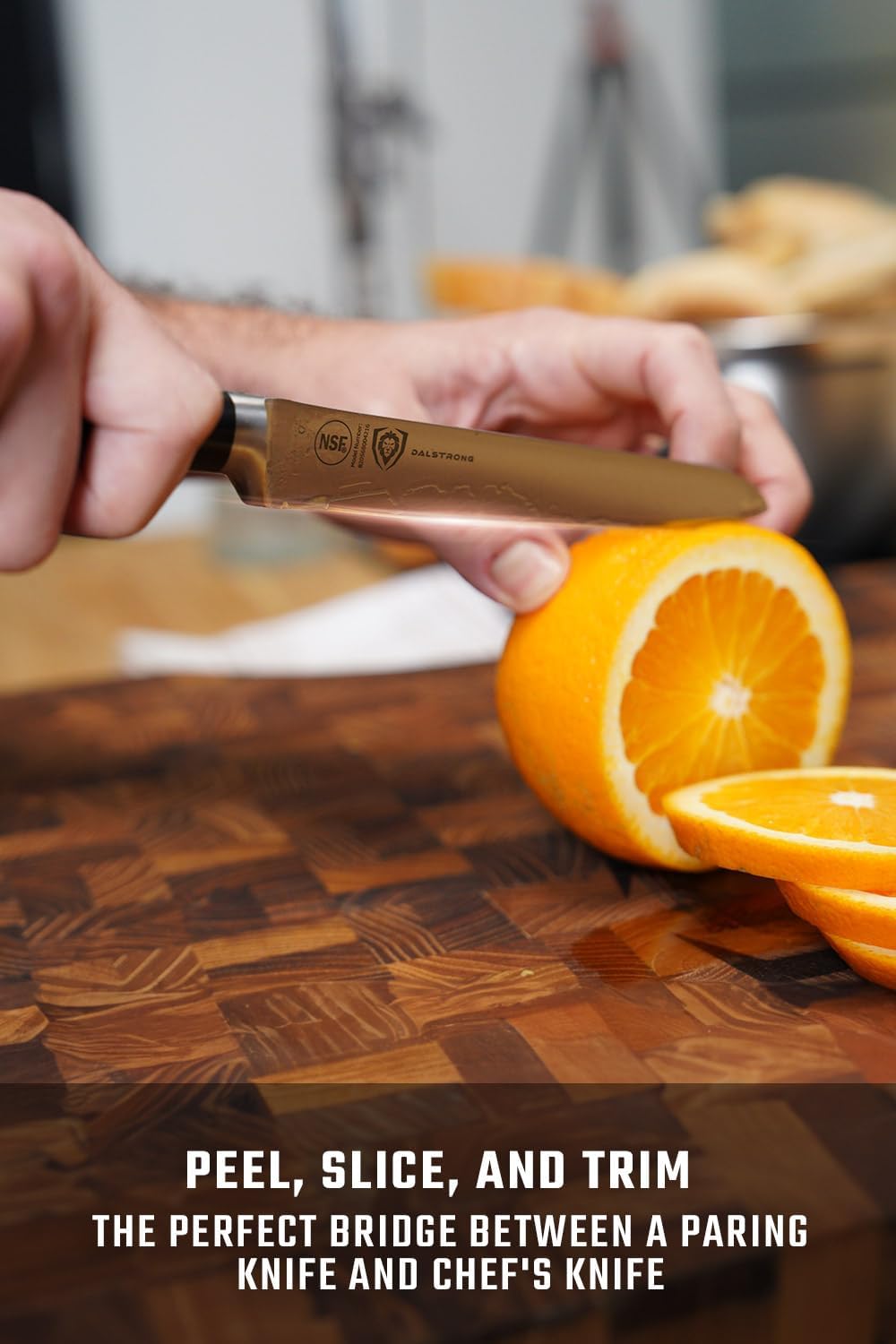 Ultimate Sandwich Knife - 6 inch Utility Knife - Gladiator Series Elite - Spreader - Forged German High-Carbon Steel - Sheath Included - Ham, Cheese, Bread Knife Gift- NSF Certified