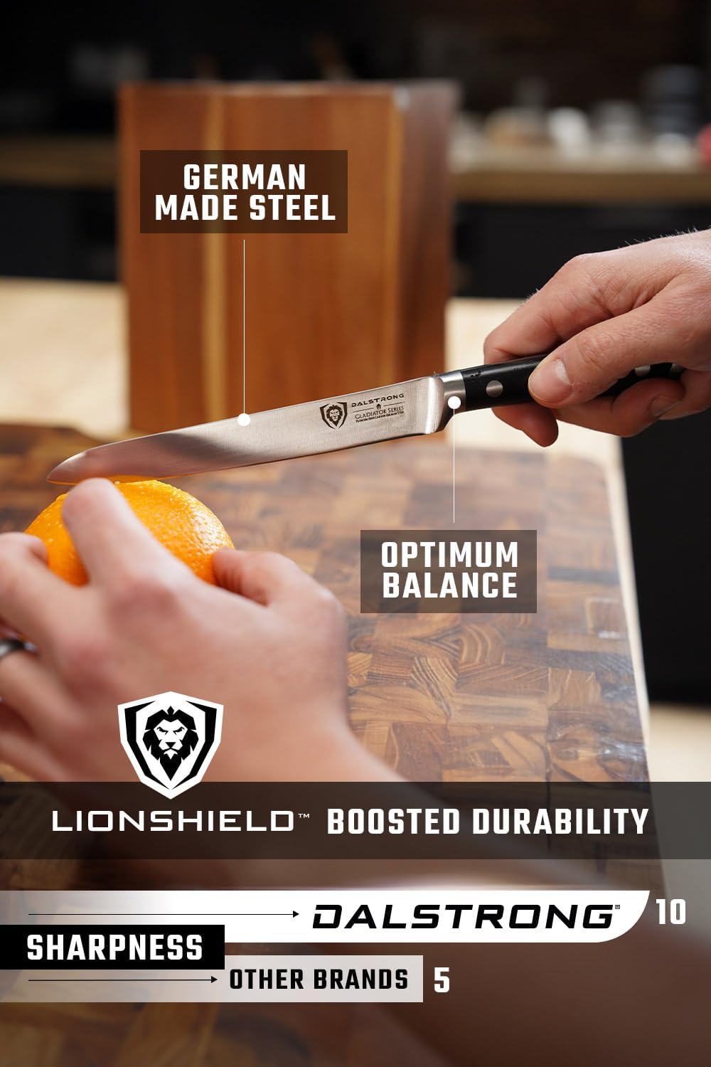 Ultimate Sandwich Knife - 6 inch Utility Knife - Gladiator Series Elite - Spreader - Forged German High-Carbon Steel - Sheath Included - Ham, Cheese, Bread Knife Gift- NSF Certified