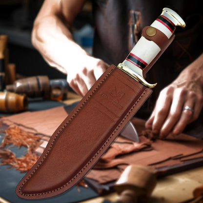 14" Crocodile Dundee Bowie Knife with Sheath-Hunting Knife with Sheath-Mirror Polished Survival Tactical Knife,Cuchillos de caza for Camping, Outdoor, Bushcraft- Knives for Men