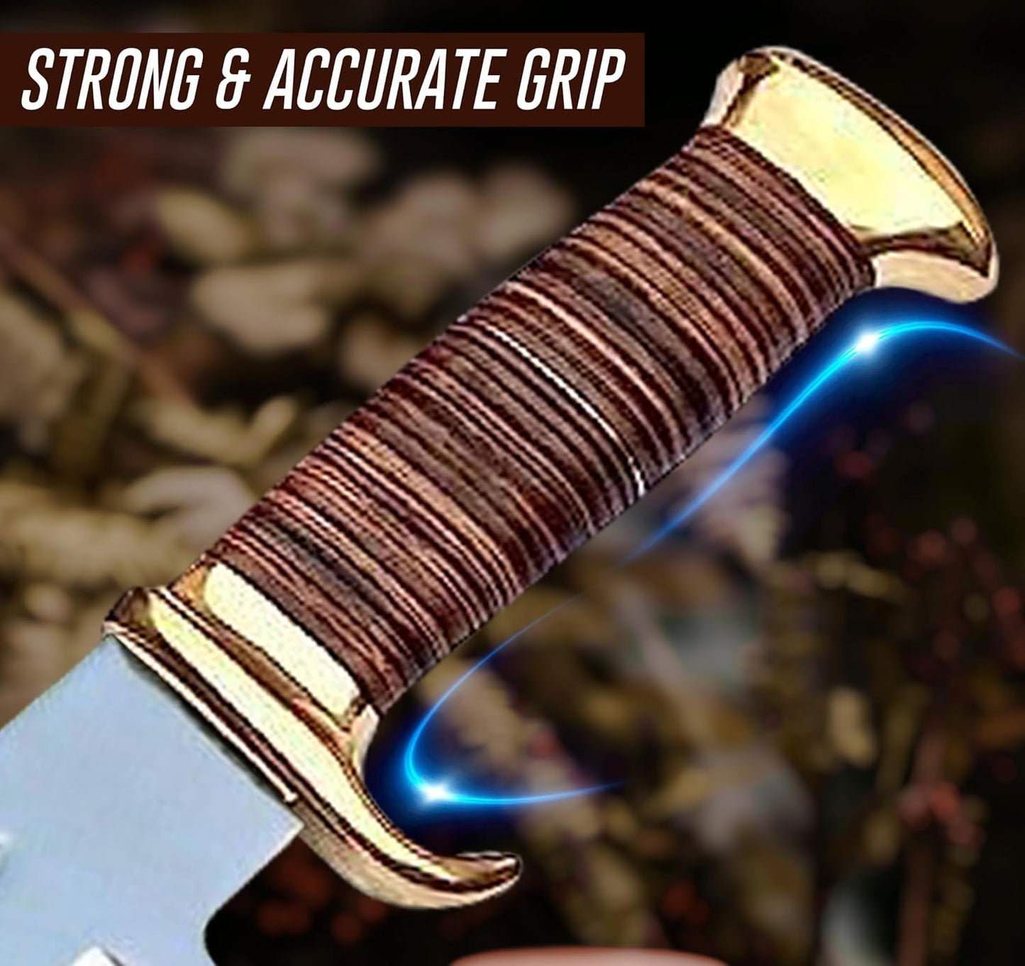 14" Crocodile Dundee Bowie Knife with Sheath-Hunting Knife with Sheath-Mirror Polished Survival Tactical Knife,Cuchillos de caza for Camping, Outdoor, Bushcraft- Knives for Men