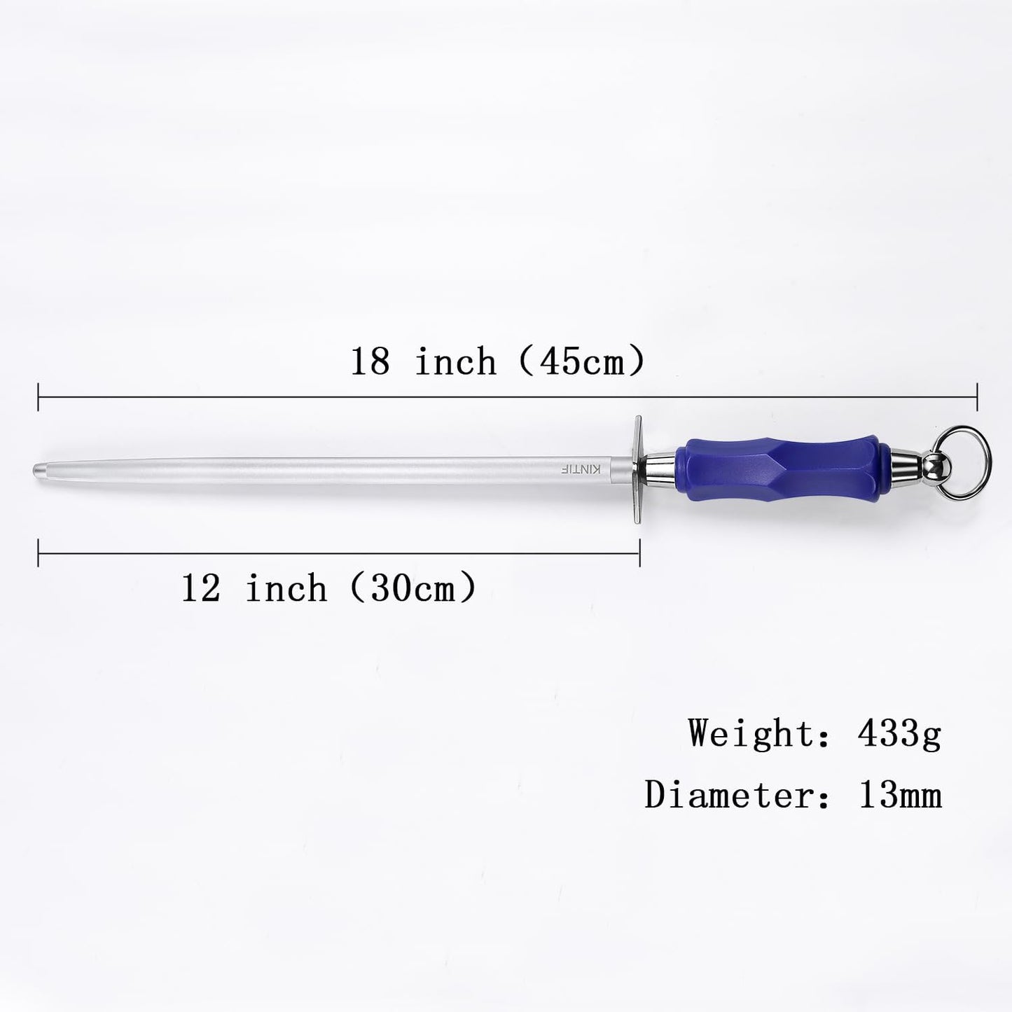 Honing Steel 10 inch Professional Knife Sharpener Honing Rod, Fine Lines, High Carbon Steel, High hardness, Knife Sharpening Steel