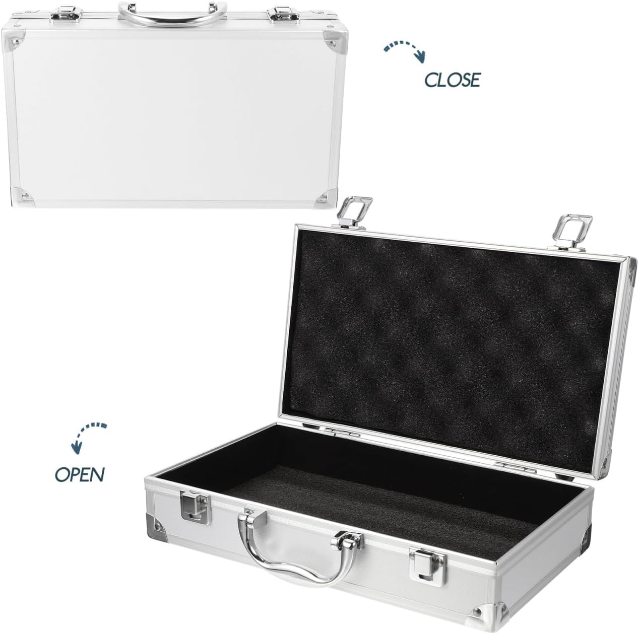 ERINGOGO Aluminum Alloy Tool Case with Lock and Handle Makeup Microphone | Camera Medicine Storage Box Multi-Functional for Travel Use aluminum alloy ABS Plastic and Wood Lining11.79x6.68x3.07In