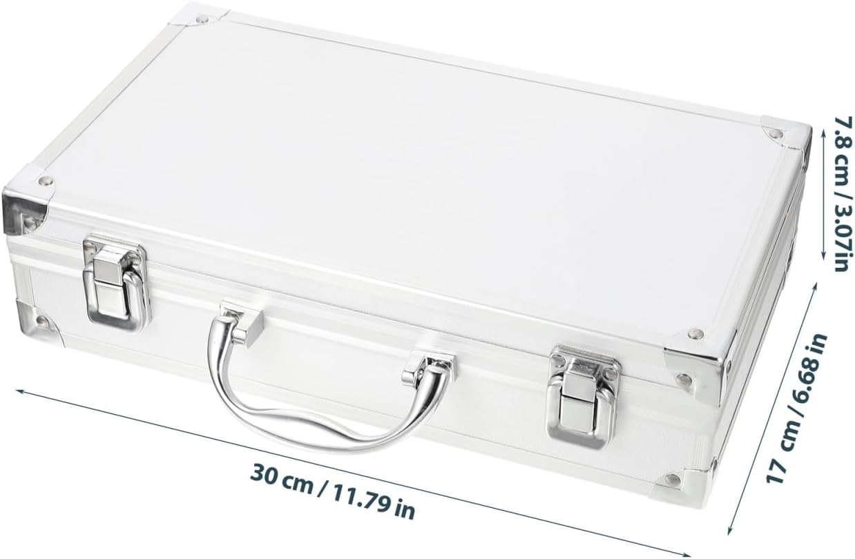 ERINGOGO Aluminum Alloy Tool Case with Lock and Handle Makeup Microphone | Camera Medicine Storage Box Multi-Functional for Travel Use aluminum alloy ABS Plastic and Wood Lining11.79x6.68x3.07In