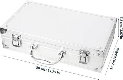 ERINGOGO Aluminum Alloy Tool Case with Lock and Handle Makeup Microphone | Camera Medicine Storage Box Multi-Functional for Travel Use aluminum alloy ABS Plastic and Wood Lining11.79x6.68x3.07In