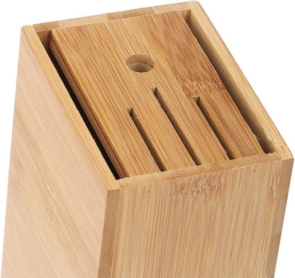Universal Knife Block, Multifunctional Kitchen Counter Storage Rack with Multiple Holes for Knife Organization