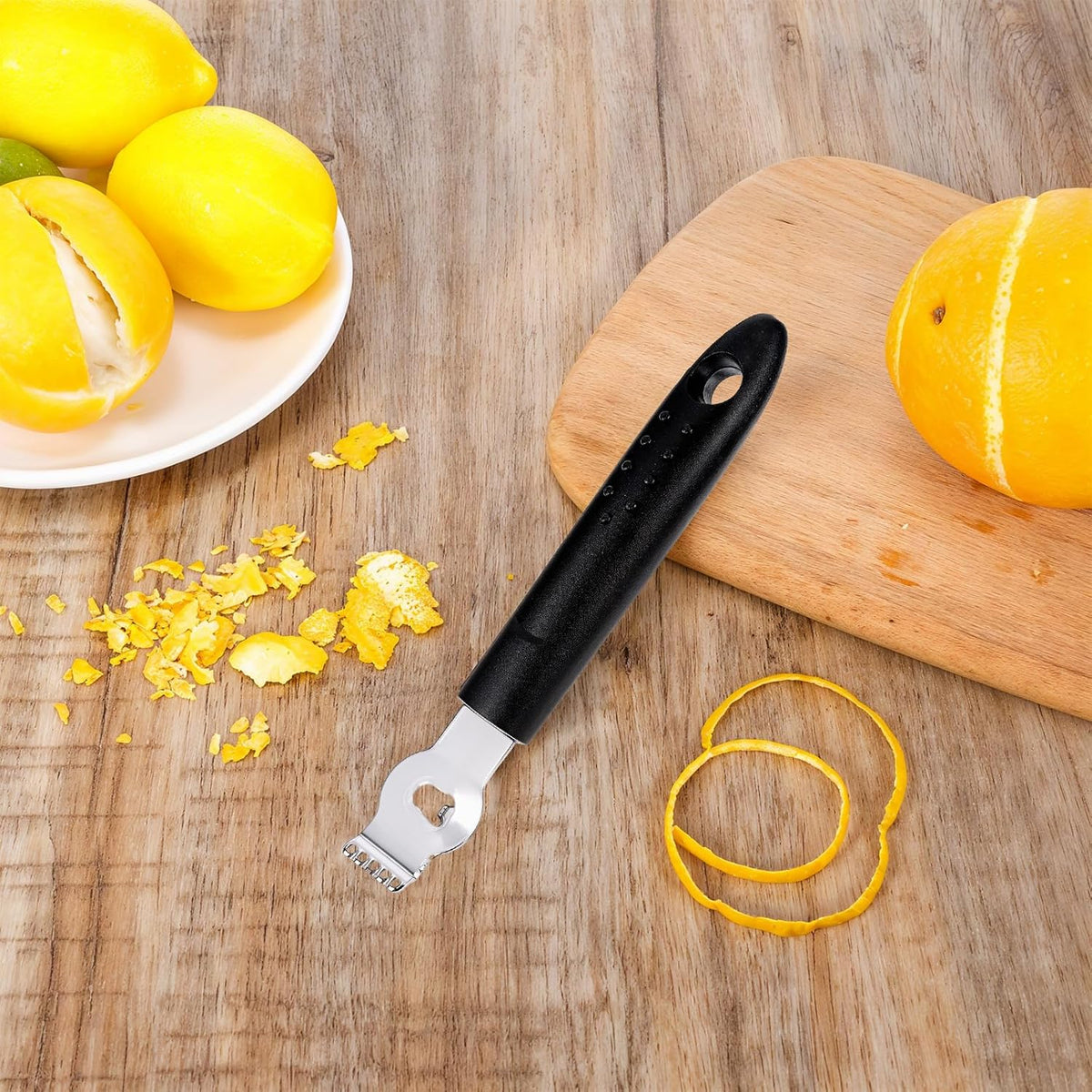Lemon Zester, Channel Knife, Peeler, Stainless Steel Bartender Accessories for Cocktail Garnish, Citrus Orange and Lemon Peeler - Bar Accessories for Home