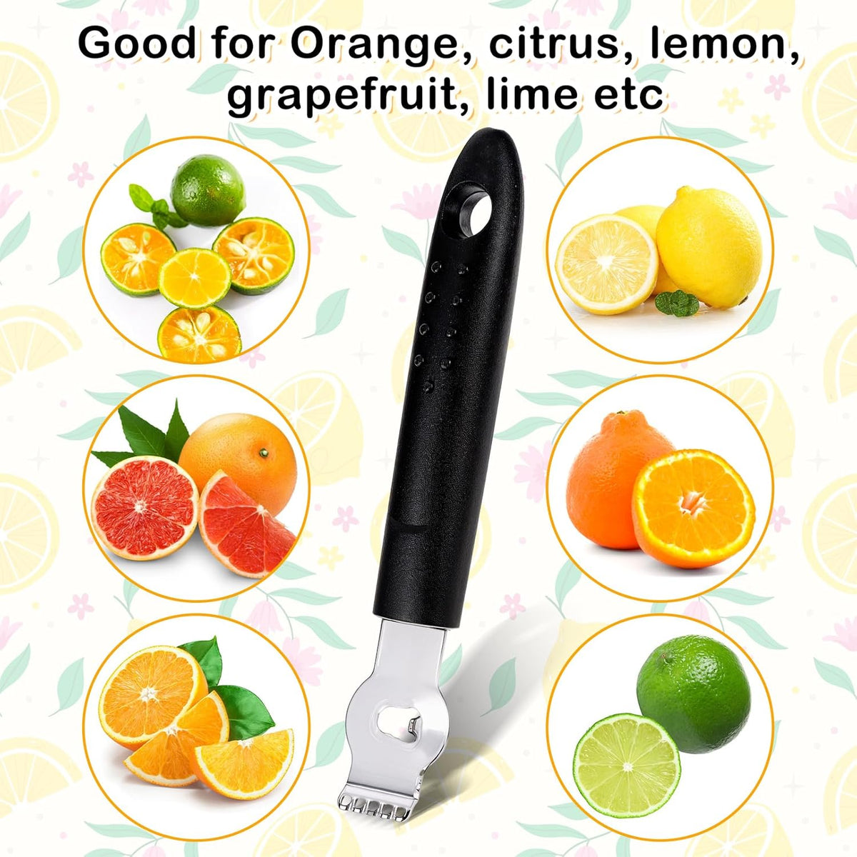 Lemon Zester, Channel Knife, Peeler, Stainless Steel Bartender Accessories for Cocktail Garnish, Citrus Orange and Lemon Peeler - Bar Accessories for Home