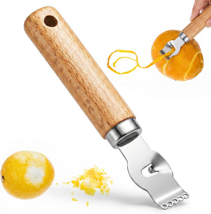 Lemon Zester, Channel Knife, Peeler, Stainless Steel Bartender Accessories for Cocktail Garnish, Citrus Orange and Lemon Peeler - Bar Accessories for Home