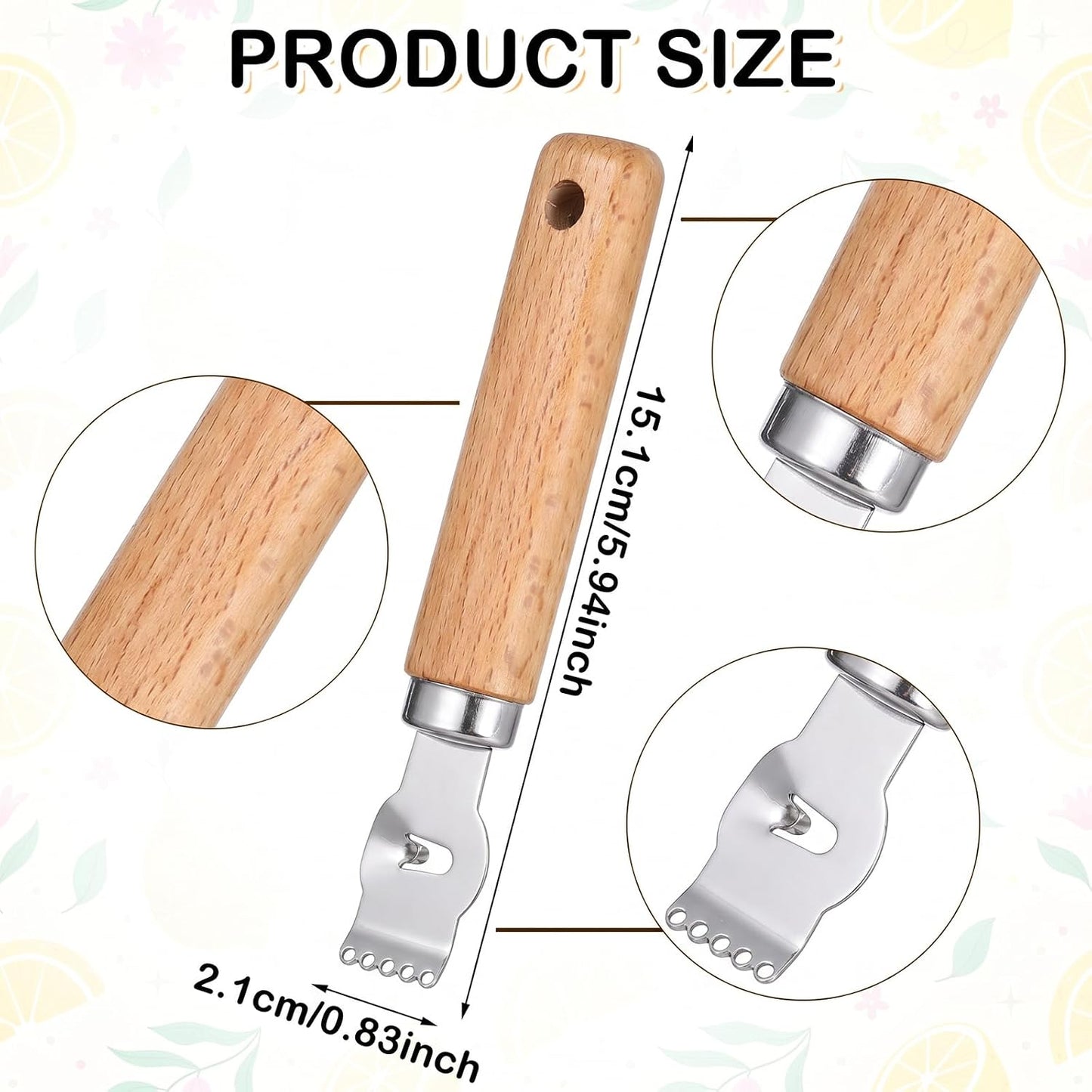 Lemon Zester, Channel Knife, Peeler, Stainless Steel Bartender Accessories for Cocktail Garnish, Citrus Orange and Lemon Peeler - Bar Accessories for Home