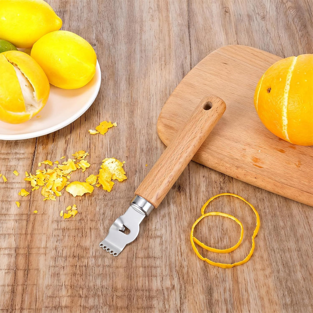 Lemon Zester, Channel Knife, Peeler, Stainless Steel Bartender Accessories for Cocktail Garnish, Citrus Orange and Lemon Peeler - Bar Accessories for Home