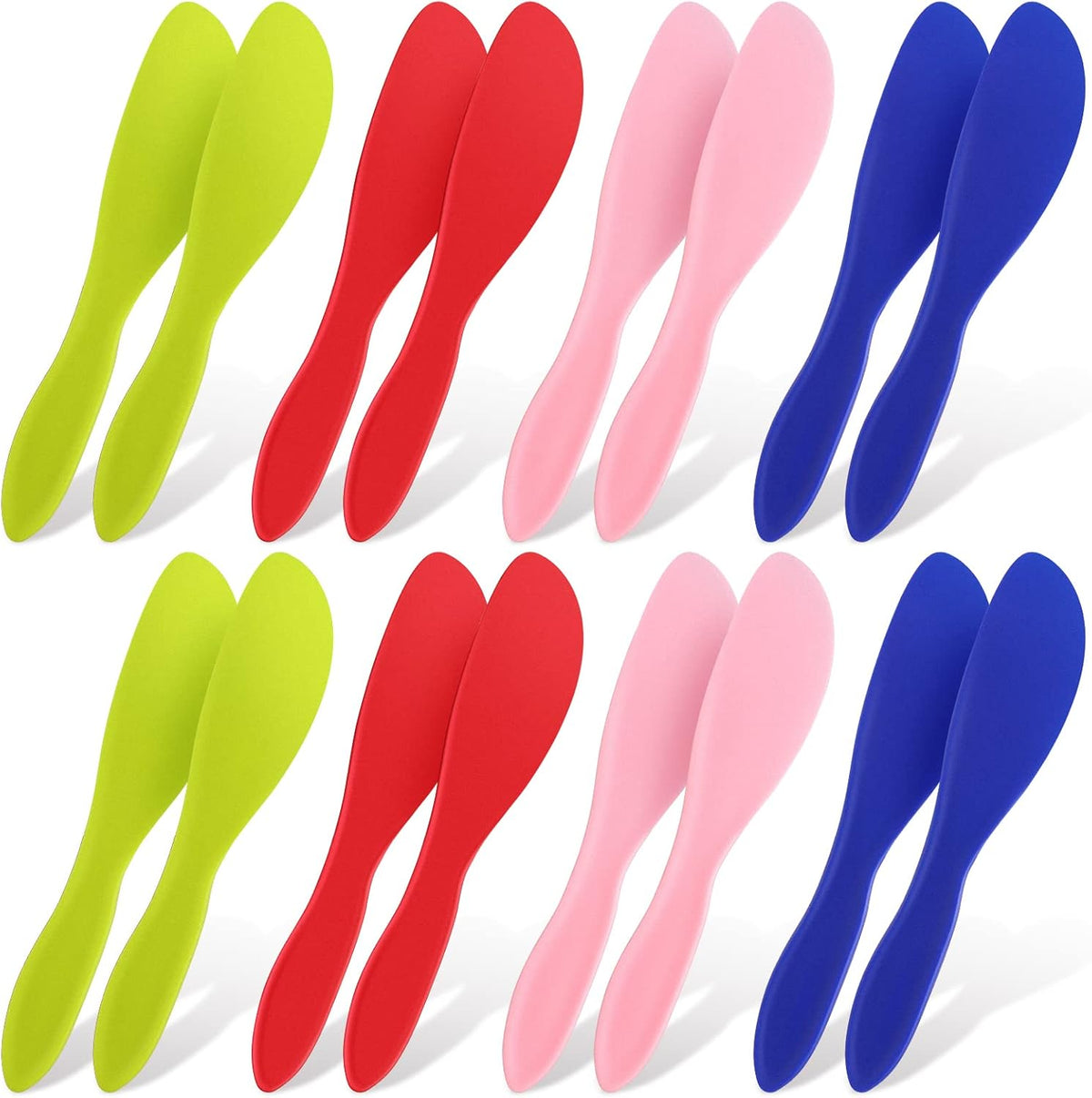 16 Pcs Plastic Butter Knife Spreader, Multi Purpose Plastic Butter Spreading Spreader Knife, Kitchen Frosting Knives for Cheese Cream Icing, Lime Green Red Pink Blue