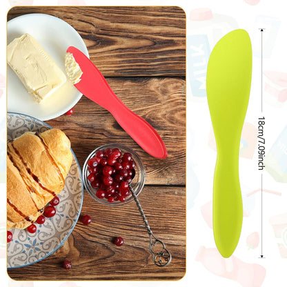 16 Pcs Plastic Butter Knife Spreader, Multi Purpose Plastic Butter Spreading Spreader Knife, Kitchen Frosting Knives for Cheese Cream Icing, Lime Green Red Pink Blue