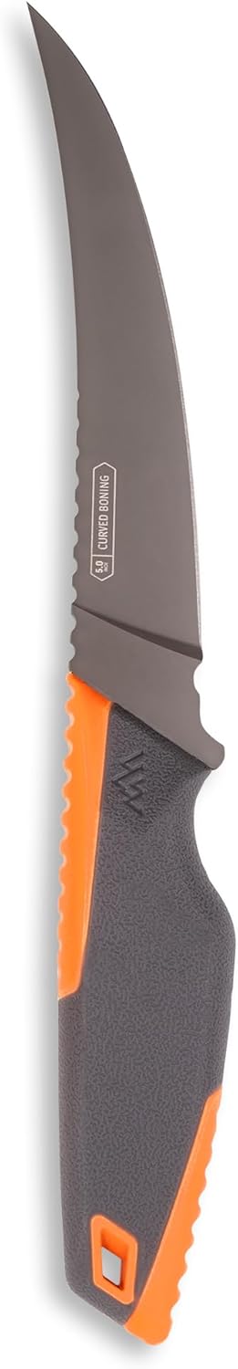 VANTEX - Premium 5" Boning Knife, High Carbon Steel, Ergonomic Handle & Titanium Coated Blade, Great for Field Dressing Processing Elk and Deer