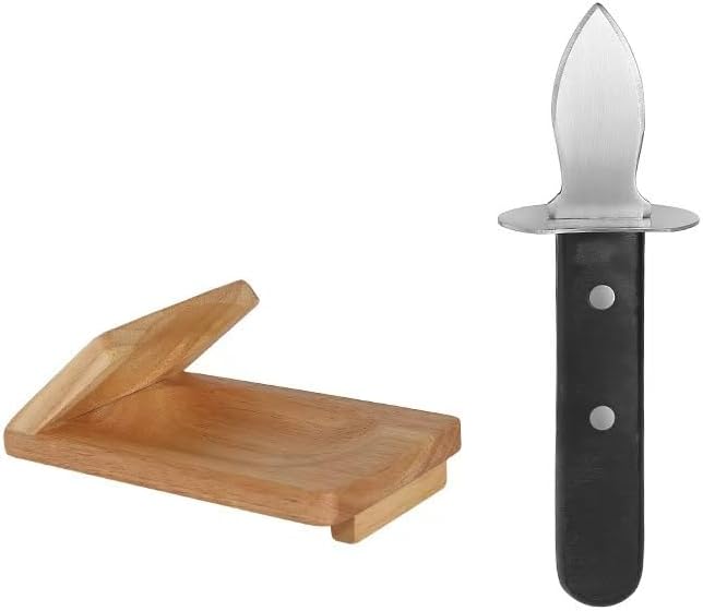 2Pcs Oyster Shucking Opener, Oyster Knife Shucker Set, Shucker Seafood Clamp Tool Holder Easy to Use Seafood Tools Specialty Tools