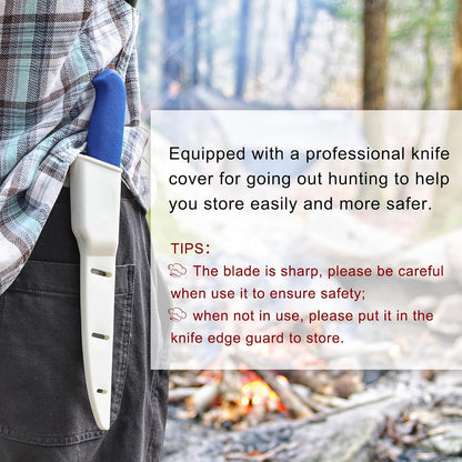 6 Inch Boning Knife Flexible Curved Blade for Meat & Fish Deboning
