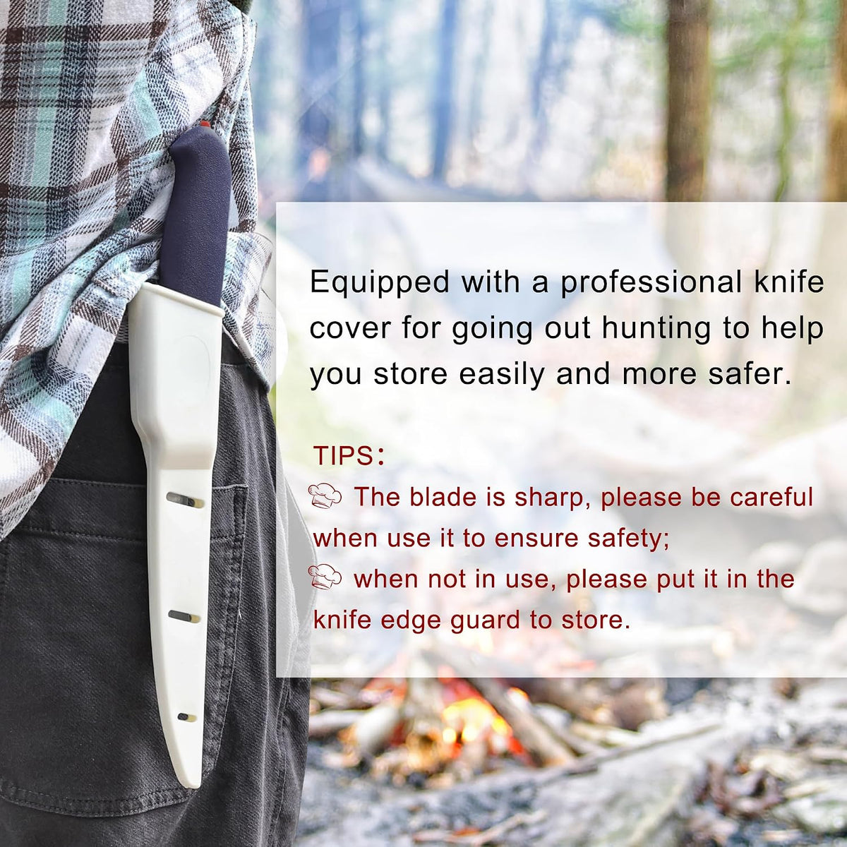6 Inch Boning Knife Flexible Curved Blade for Meat & Fish Deboning