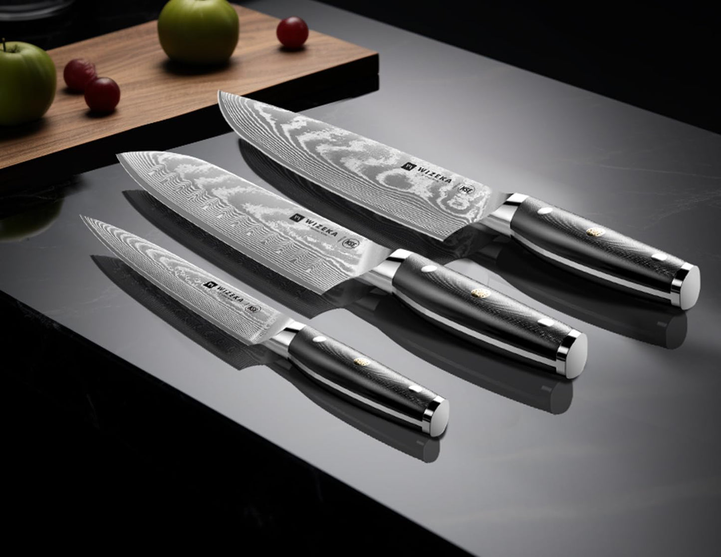 12 Inch Damascus Slicing Knife, Full-Tang, Razor Sharp | Effortless Smooth Cuts, Damascus Steel with a VG10 Core, Long-Lasting Edge, Brisket, BBQ, Large Roasts, Elegant Storage Box