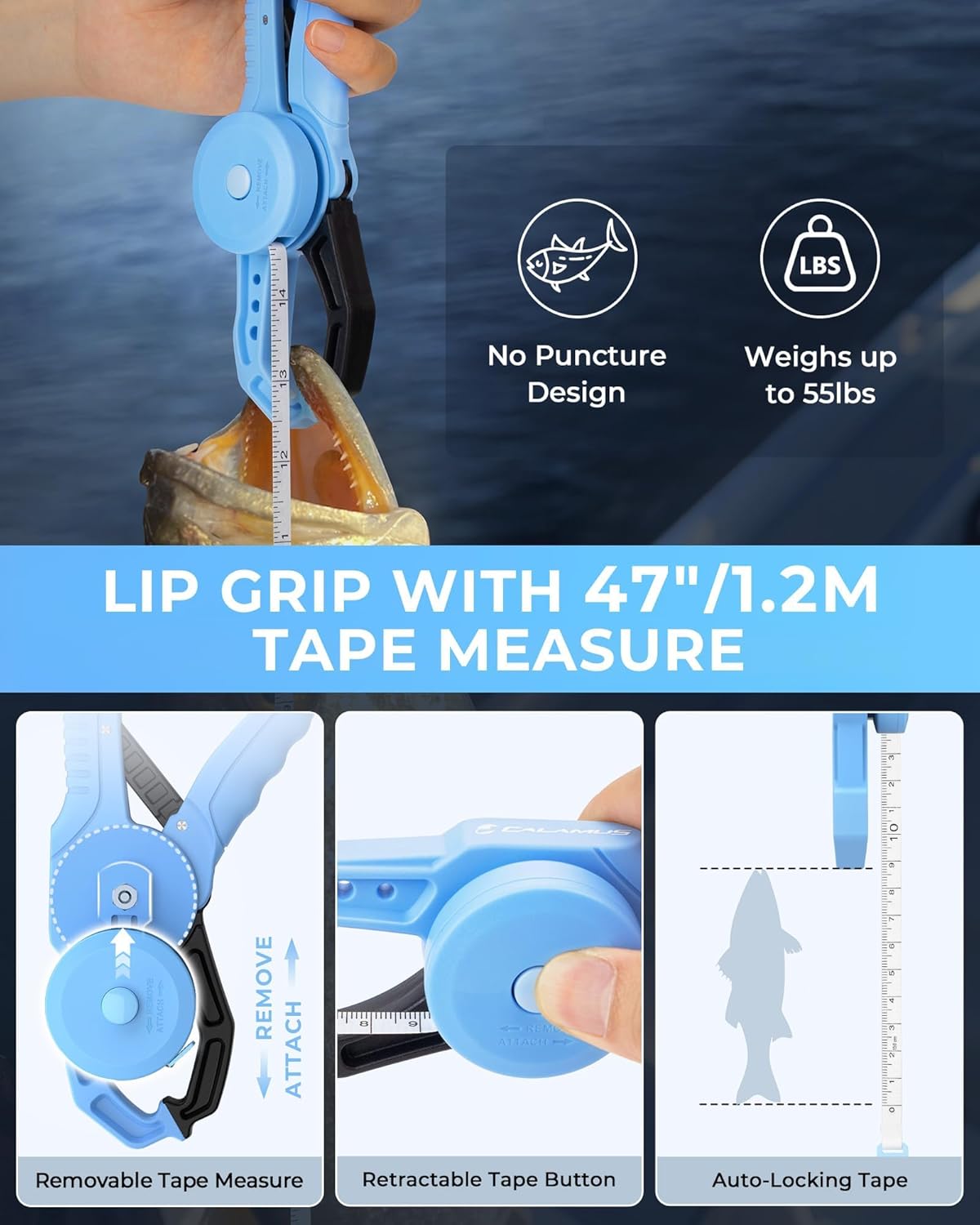 Lightweight and DriftWave Fishing Tool Kit – Corrosion Resistant Fishing Pliers, Lip Gripper, Fillet Knife, Fishing Scale, Retractor & Glove,Scissors & Pocket Knife,Fishing Gifts for Men
