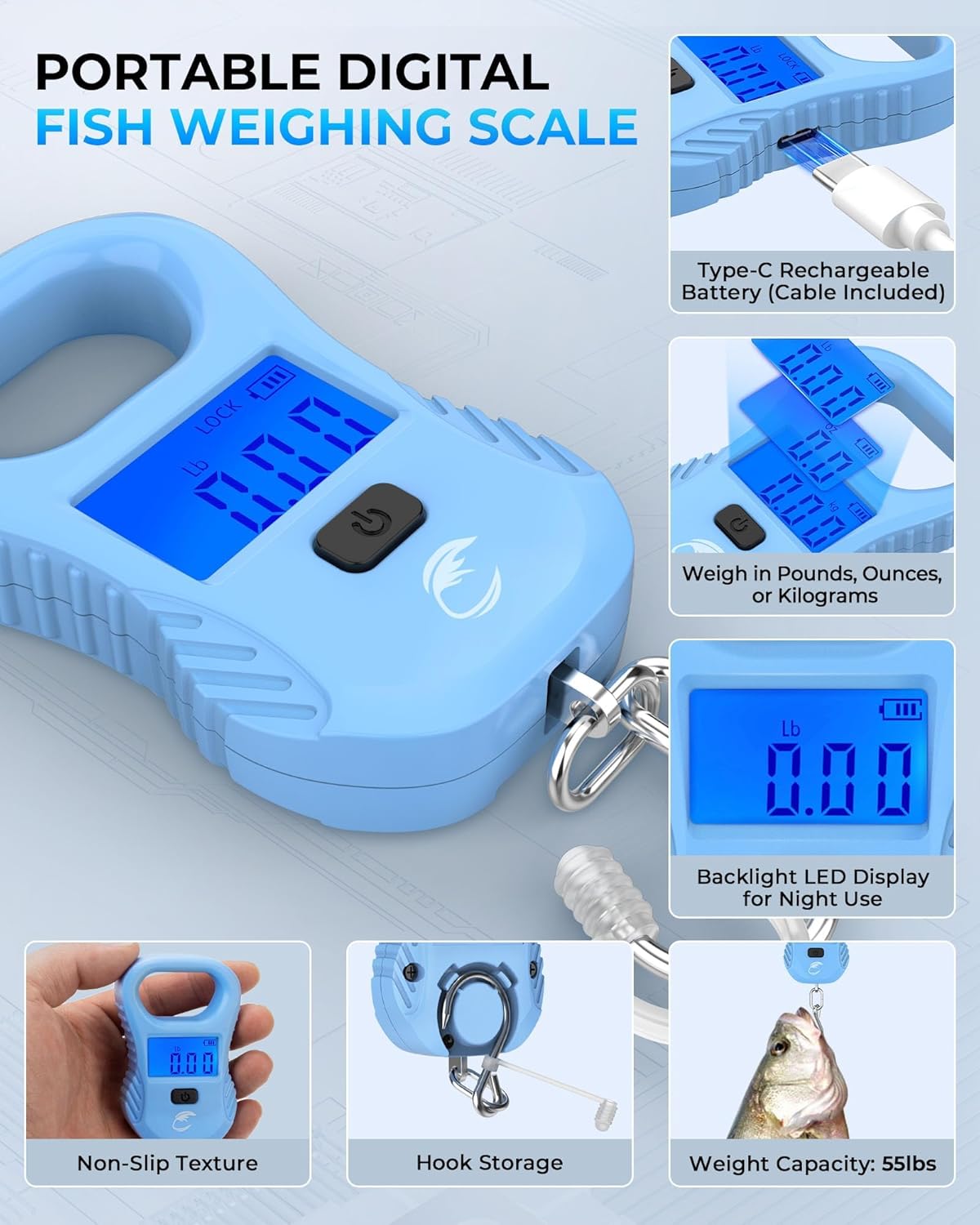 Lightweight and DriftWave Fishing Tool Kit – Corrosion Resistant Fishing Pliers, Lip Gripper, Fillet Knife, Fishing Scale, Retractor & Glove,Scissors & Pocket Knife,Fishing Gifts for Men