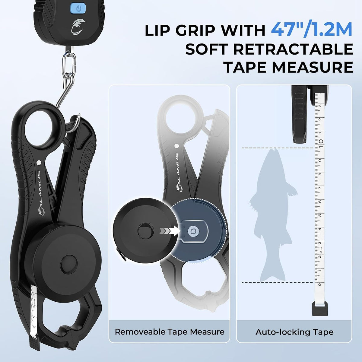 Lightweight and DriftWave Fishing Tool Kit – Corrosion Resistant Fishing Pliers, Lip Gripper, Fillet Knife, Fishing Scale, Retractor & Glove,Scissors & Pocket Knife,Fishing Gifts for Men