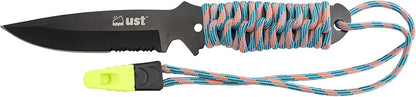 ParaKnife 4.0 PRO with 4 Inch Serrated Blade, ParaTinder Utility Cord, Fire Starter and Emergency Whistle for Hiking, Backpacking, Camping and Outdoor Survival | bike-repair-tools