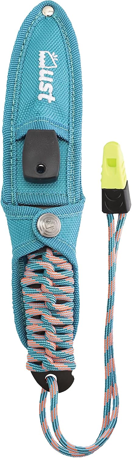 ParaKnife 4.0 PRO with 4 Inch Serrated Blade, ParaTinder Utility Cord, Fire Starter and Emergency Whistle for Hiking, Backpacking, Camping and Outdoor Survival | bike-repair-tools