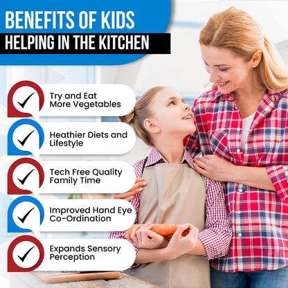2-Piece Kids Tomato & Steak Knife Set | Safe Stainless Steel Serrated Knives for Real Cooking | Skin-Friendly Blade, Lightweight & Easy Grip – Kitchen Tool for Kids & Beginners (2 pcs)