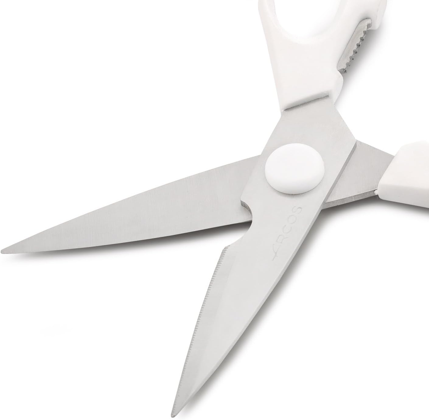 Kitchen Scissors 8 Inch Nitrum Stainless Steel and 195 mm blade. 154 gr. Ergonomic Polyoxymethylene POM Handle. Series Prochef. Smooth edge and stylish wooden handle. Color Black.