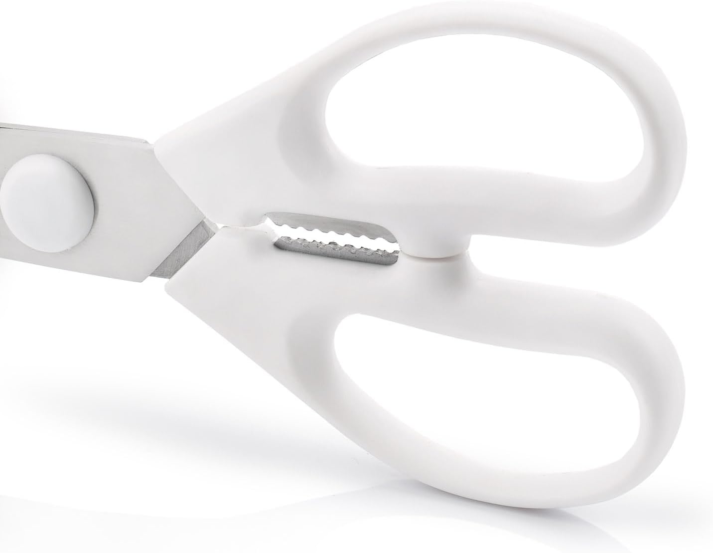 Kitchen Scissors 8 Inch Nitrum Stainless Steel and 195 mm blade. 154 gr. Ergonomic Polyoxymethylene POM Handle. Series Prochef. Smooth edge and stylish wooden handle. Color Black.